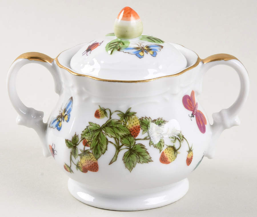 Spring Time Mini Sugar Bowl & Lid by Royal Crown (Japan)-1