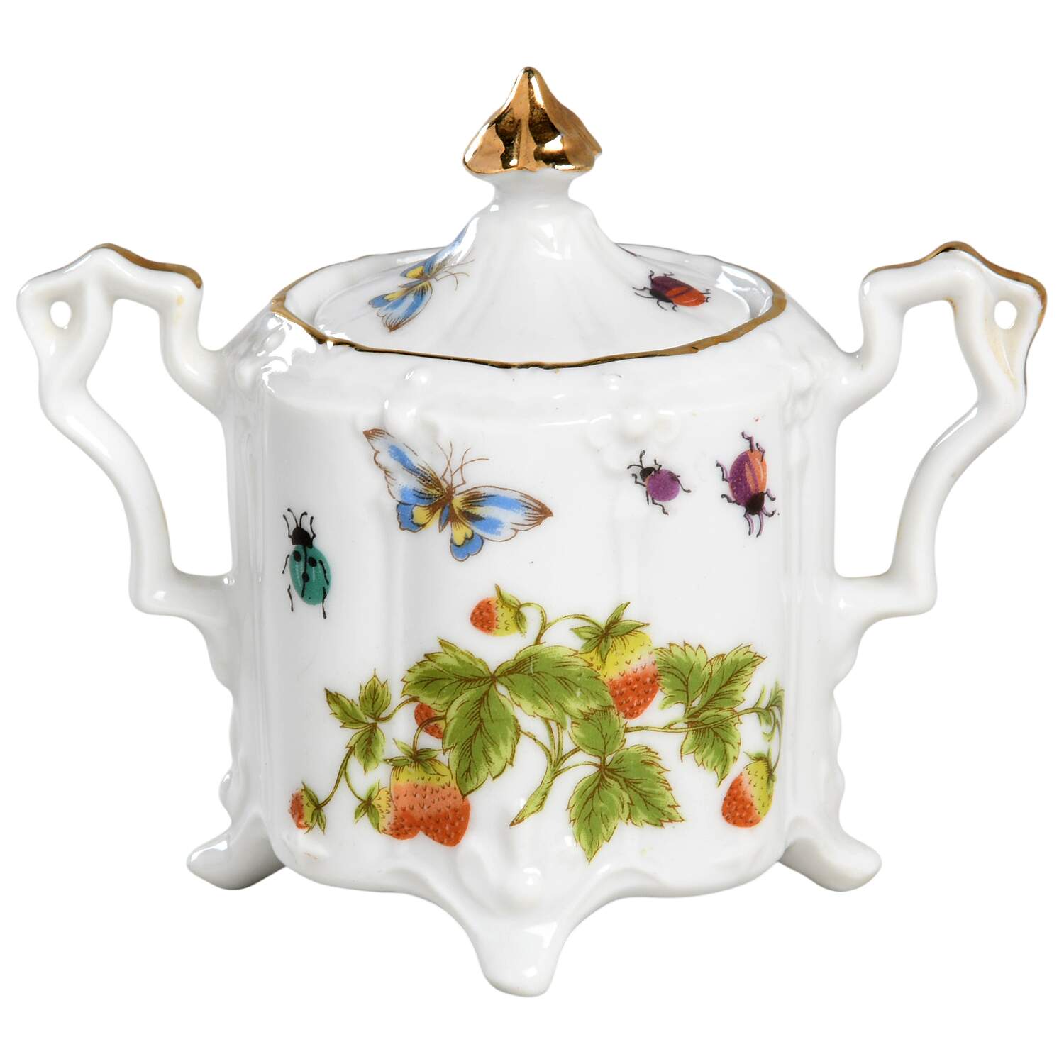 Spring Time Mini Sugar Bowl & Lid by Royal Crown (Japan)-1