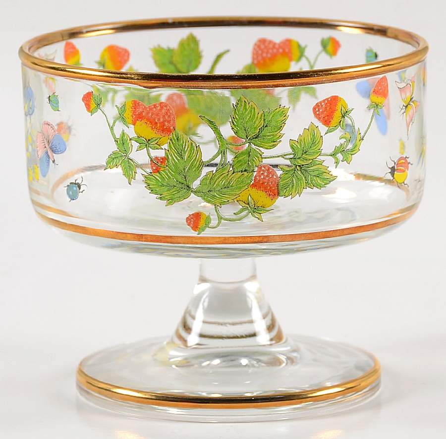 Spring Time Glassware Footed Dessert by Royal Crown (Japan)-1
