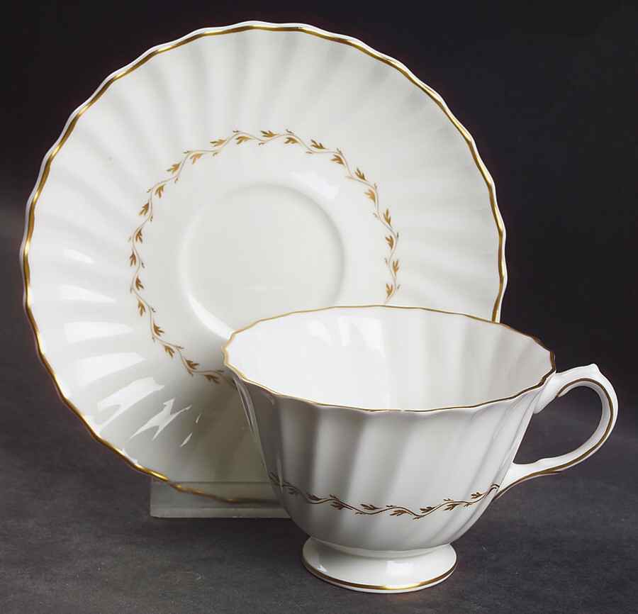 Adrian Footed Cup & Saucer Set by Royal Doulton-1