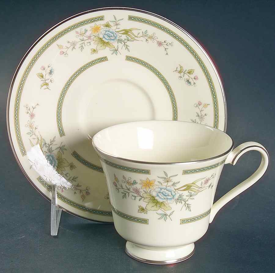 Adrienne Footed Cup & Saucer Set by Royal Doulton-1