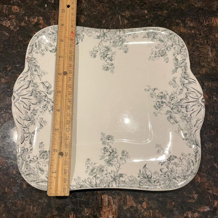 Adrian Gray Square Handled Cake Plate by Royal Doulton-1