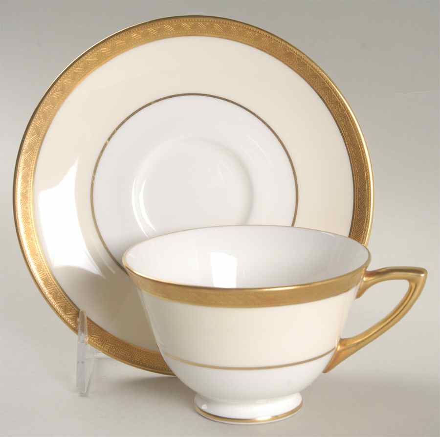 The Agincourt Footed Cup & Saucer Set by Royal Doulton-1