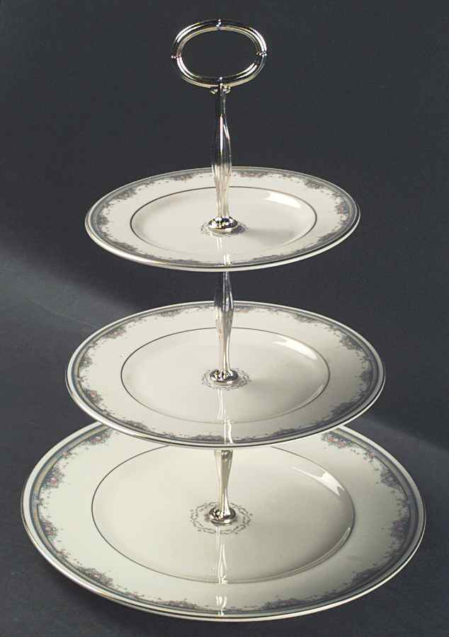 Albany 13 7/8"-14 1/4" 3-Tiered Serving Tray(DP,SP,BB) HC by Royal Doulton-1