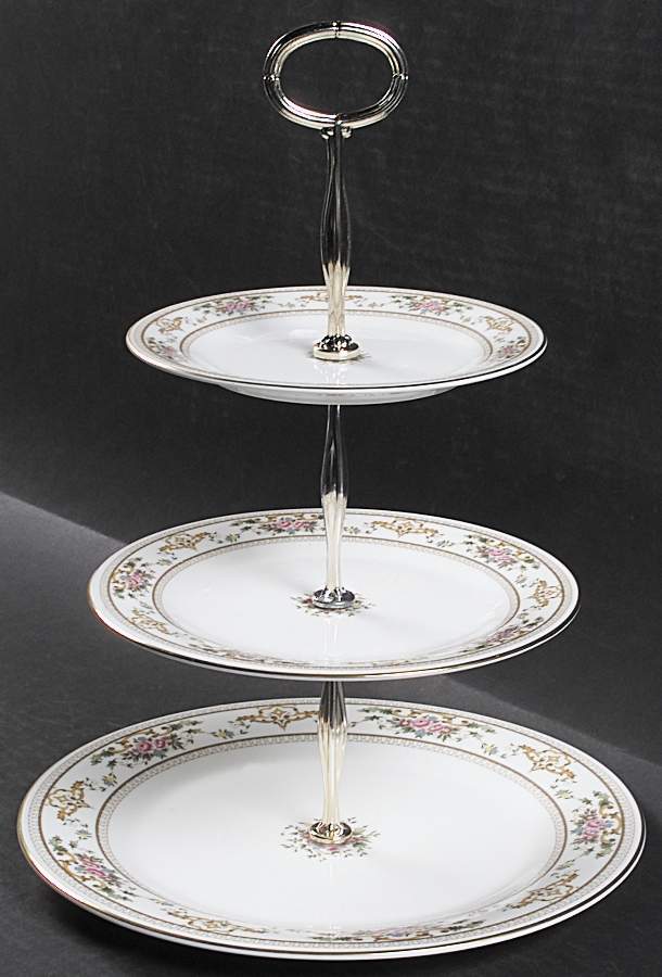 Alton 13 7/8"-14 1/4" 3-Tiered Serving Tray(DP,SP,BB) HC by Royal Doulton-1