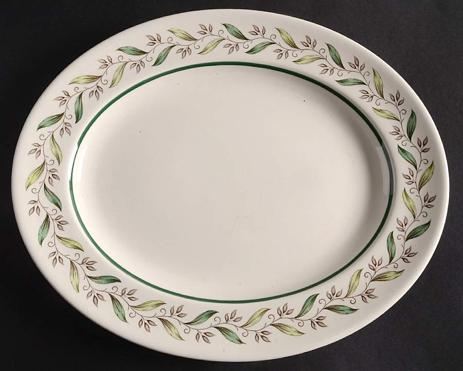 Almond Willow 13" Oval Serving Platter by Royal Doulton-1