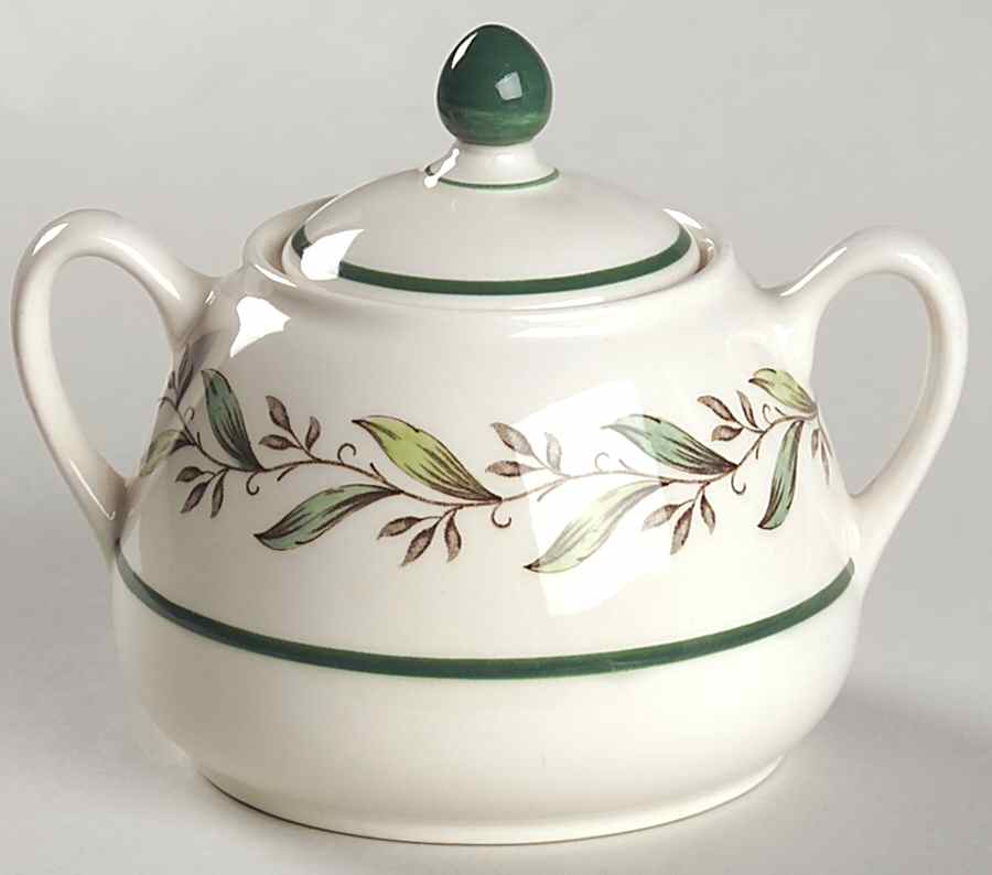 Almond Willow Sugar Bowl & Lid by Royal Doulton-1