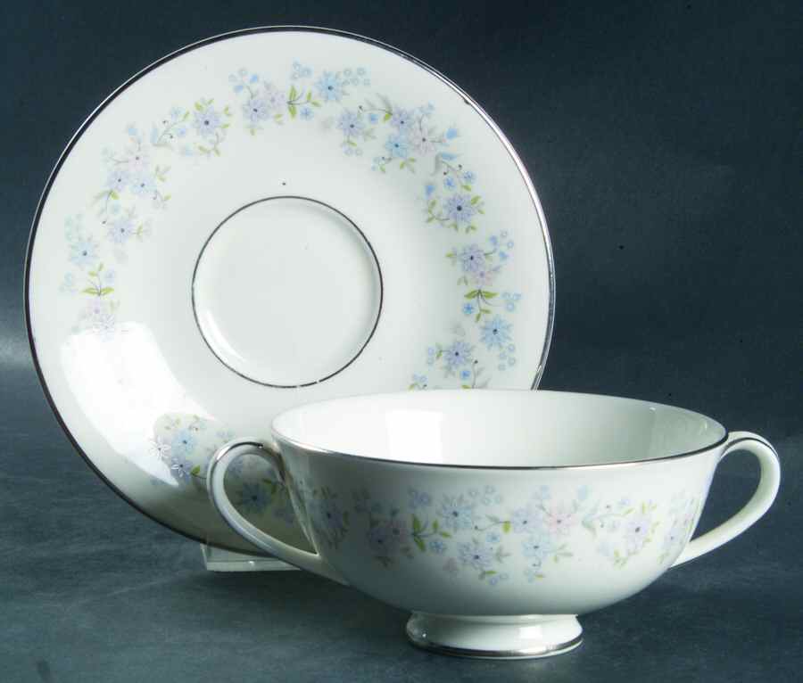 Amersham Footed Cream Soup Bowl & Saucer Set by Royal Doulton-1