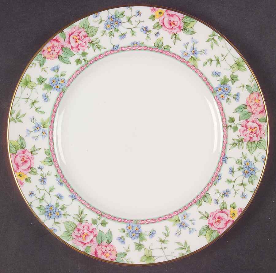 Amelia (White Background) Salad Plate by Royal Doulton-1