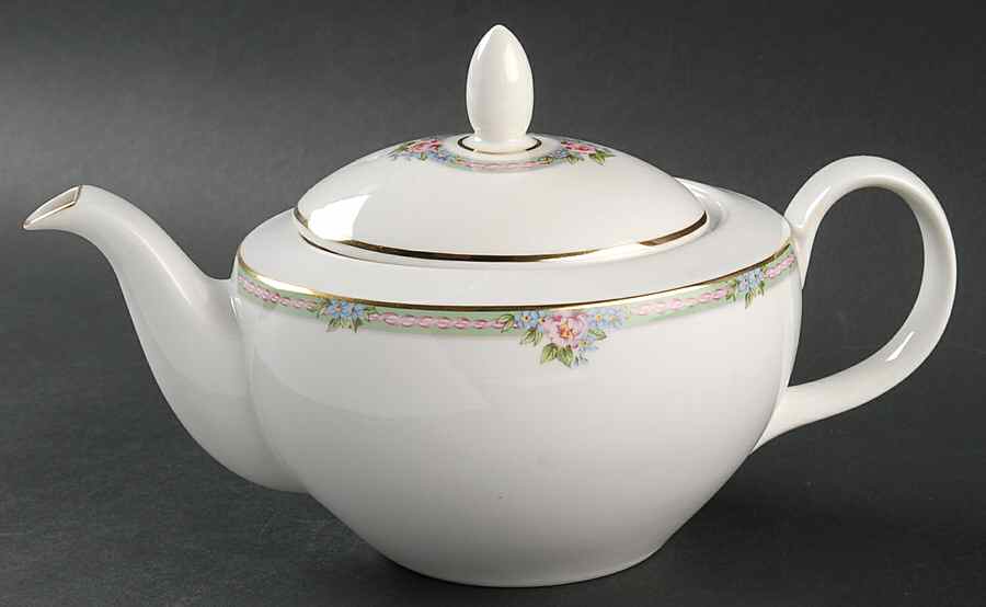 Amelia (White Background) Teapot & Lid by Royal Doulton-1
