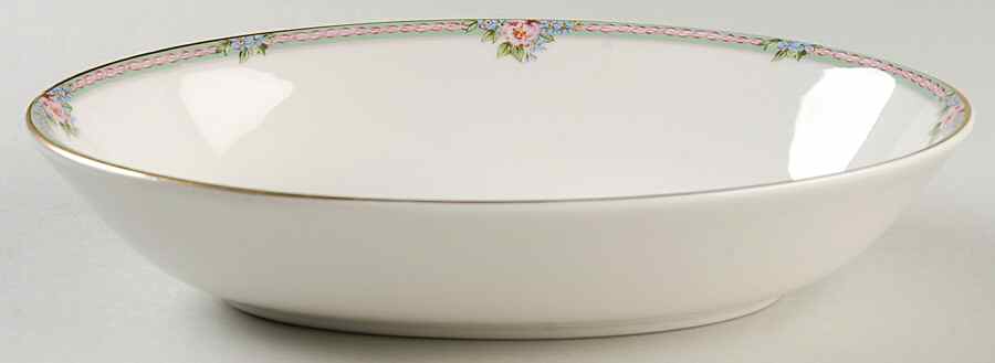 Amelia (White Background) 9" Oval Vegetable Bowl by Royal Doulton-1