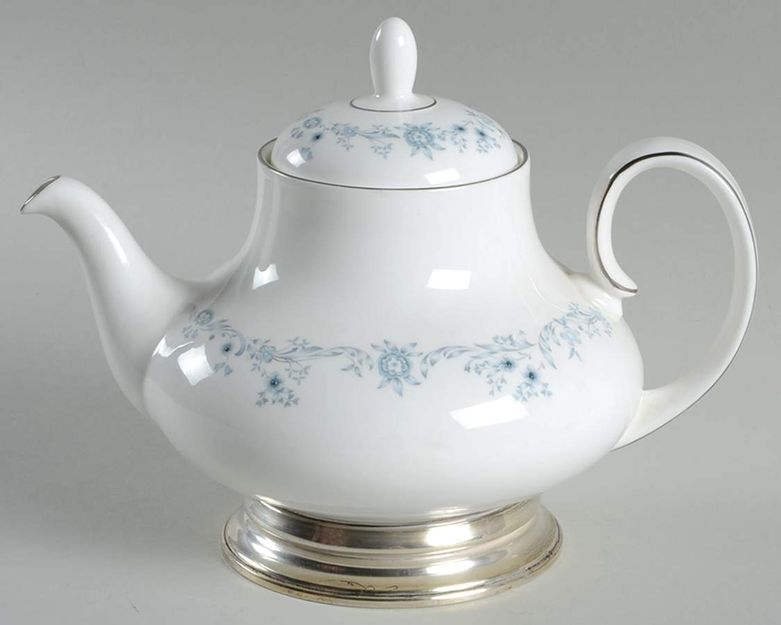 Angelique Teapot & Lid w/Sterling Base by Royal Doulton-1
