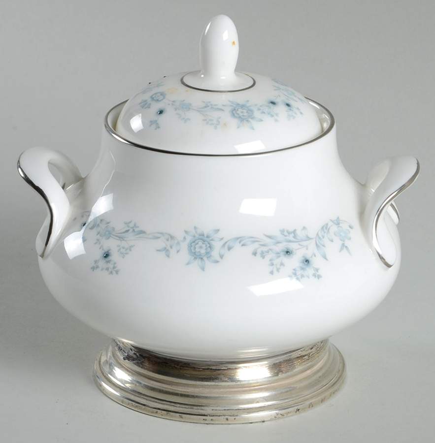 Angelique Sterling Base Sugar Bowl & Lid by Royal Doulton-1