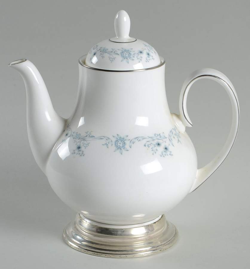 Angelique Coffee Pot & Lid w/Sterling Base by Royal Doulton-1