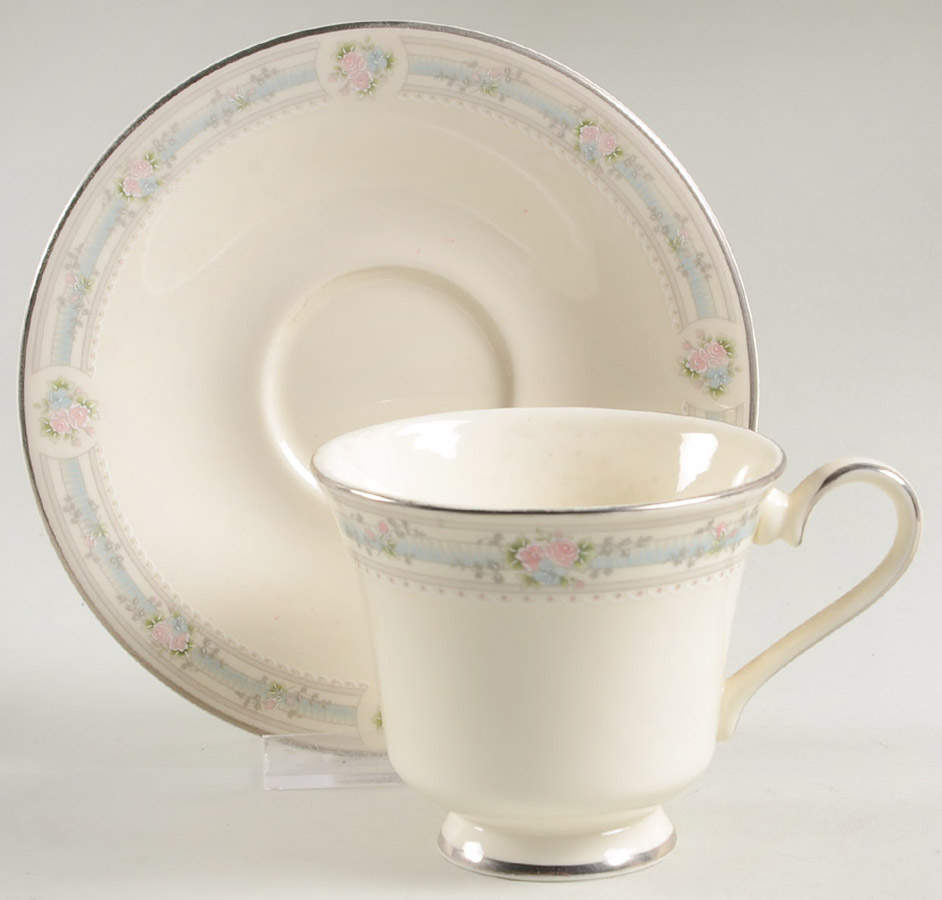 Angelica Footed Cup & Saucer Set by Royal Doulton-1