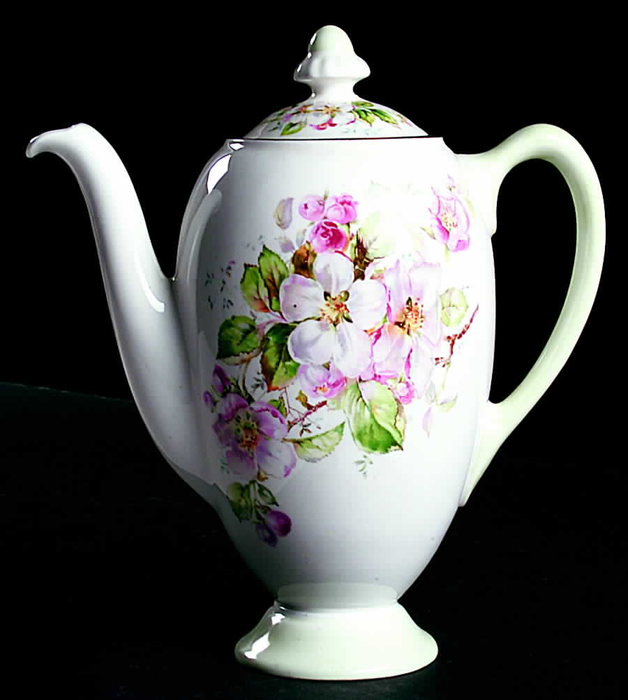 Apple Blossom Mini Coffee Pot & Lid by Royal Doulton-1