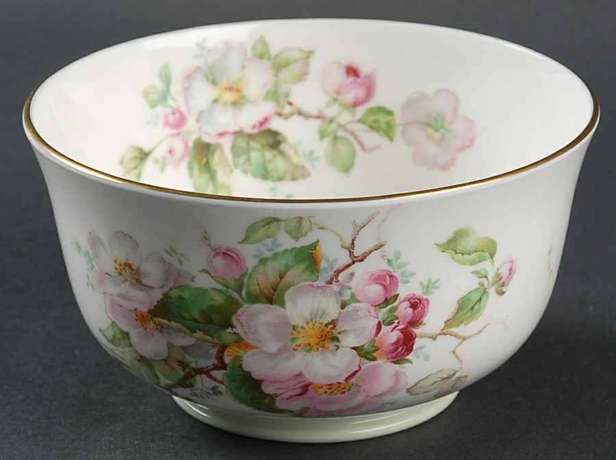 Apple Blossom Open Sugar Bowl by Royal Doulton-1