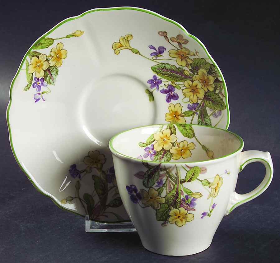 April Flat Cup & Saucer Set by Royal Doulton-1