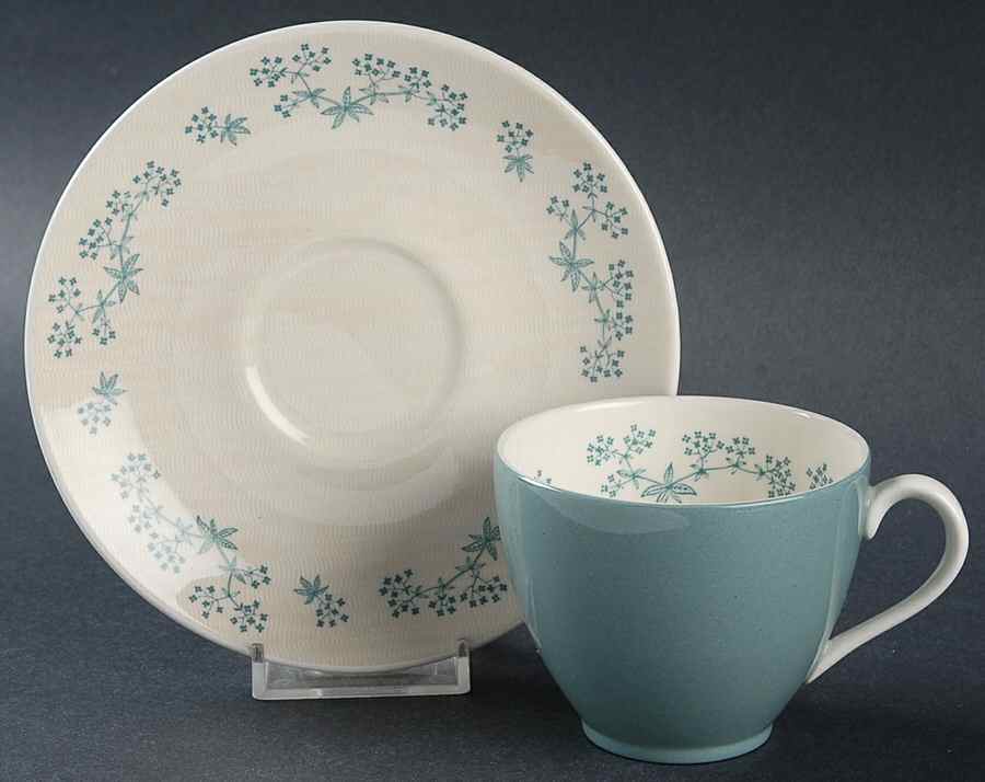 April Showers Flat Cup & Saucer Set by Royal Doulton-1