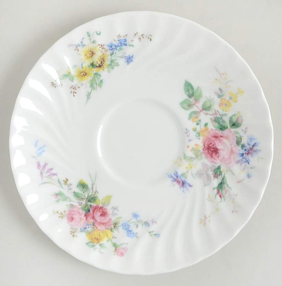 Arcadia (New, Smooth, Brown Green Backstamp) Saucer by Royal Doulton-1