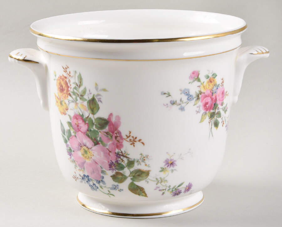 Arcadia (New, Smooth, Brown Green Backstamp) Small Cachepot by Royal Doulton-1