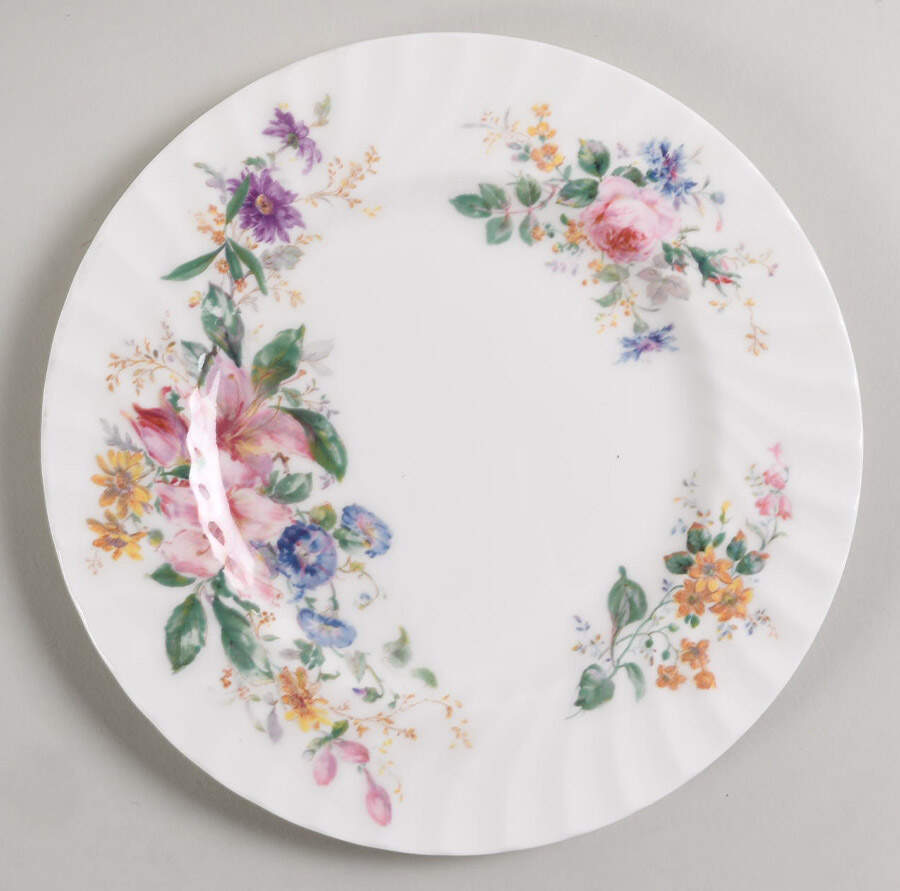 Arcadia (New, Smooth, Brown Green Backstamp) Salad Plate by Royal Doulton-1