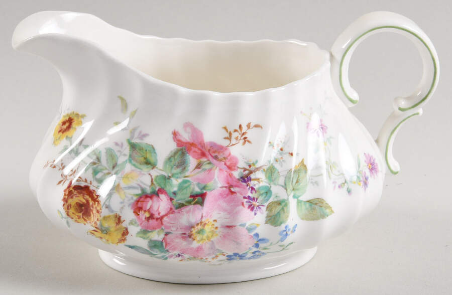 Arcadia (New, Smooth, Brown Green Backstamp) Creamer by Royal Doulton-1