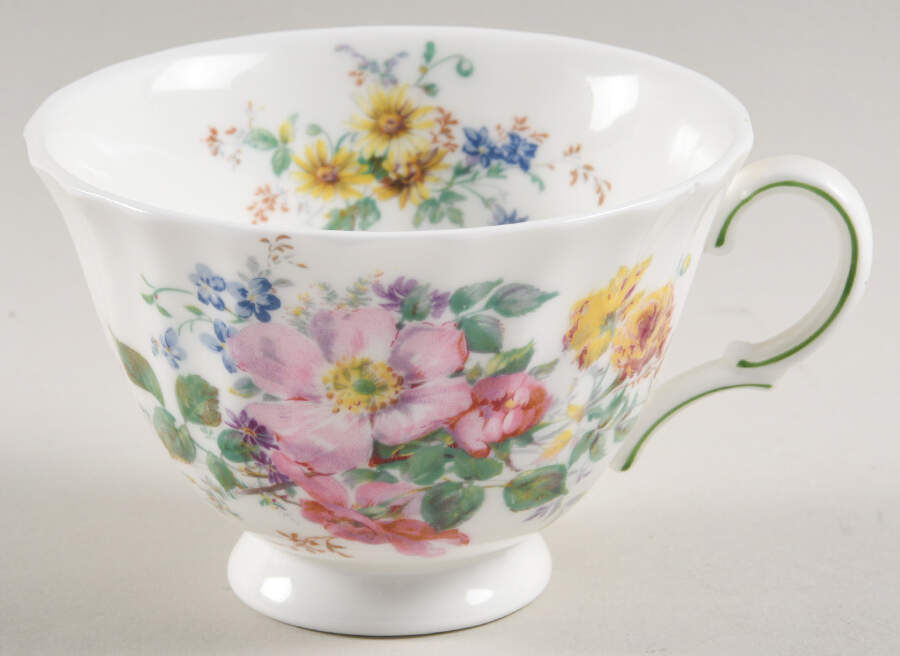 Arcadia (New, Smooth, Brown Green Backstamp) Footed Cup by Royal Doulton-1