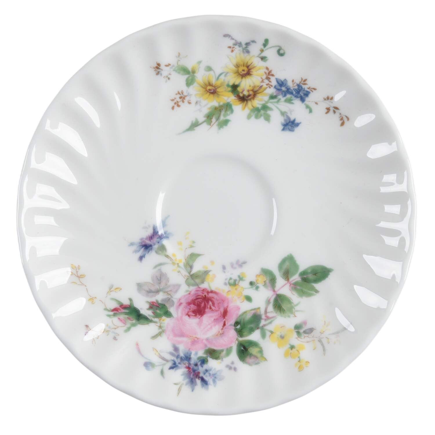 Arcadia (New, Smooth, Brown Green Backstamp) Saucer for Demitasse Cup by Royal Doulton-1