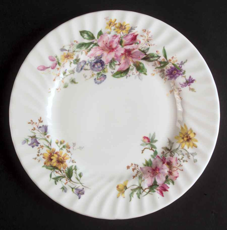 Arcadia (New, Smooth, Brown Green Backstamp) Luncheon Plate by Royal Doulton-1