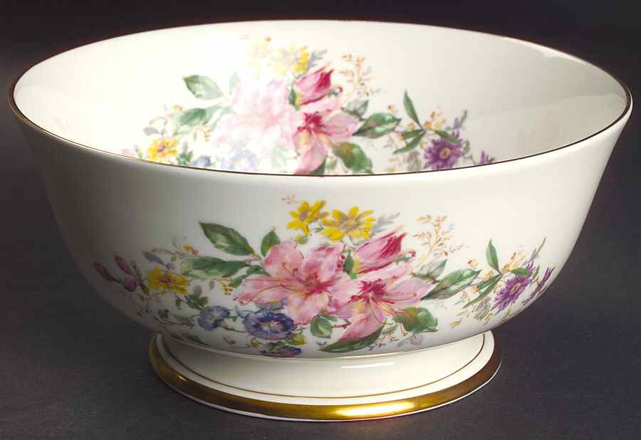Arcadia (New, Smooth, Brown Green Backstamp) 8" Salad Serving Bowl by Royal Doulton-1