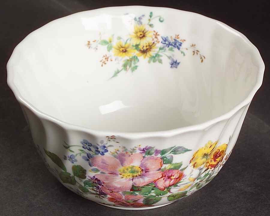 Arcadia (New, Smooth, Brown Green Backstamp) Cranberry Bowl by Royal Doulton-1