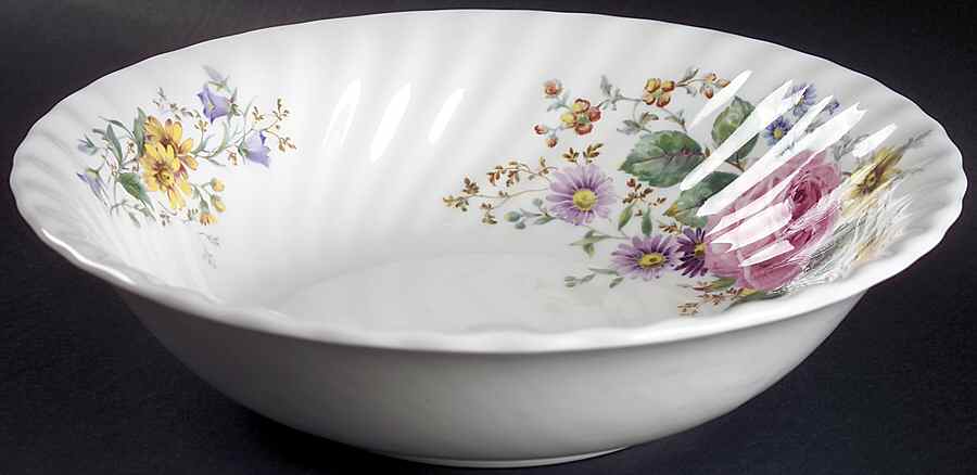 Arcadia (New, Smooth, Brown Green Backstamp) 10" Large Salad Serving Bowl by Royal Doulton-1
