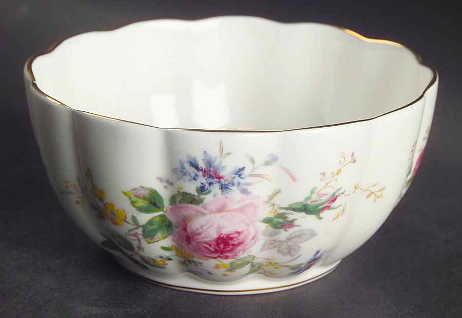 Arcadia (New, Smooth, Brown Green Backstamp) Petal Bowl by Royal Doulton-1