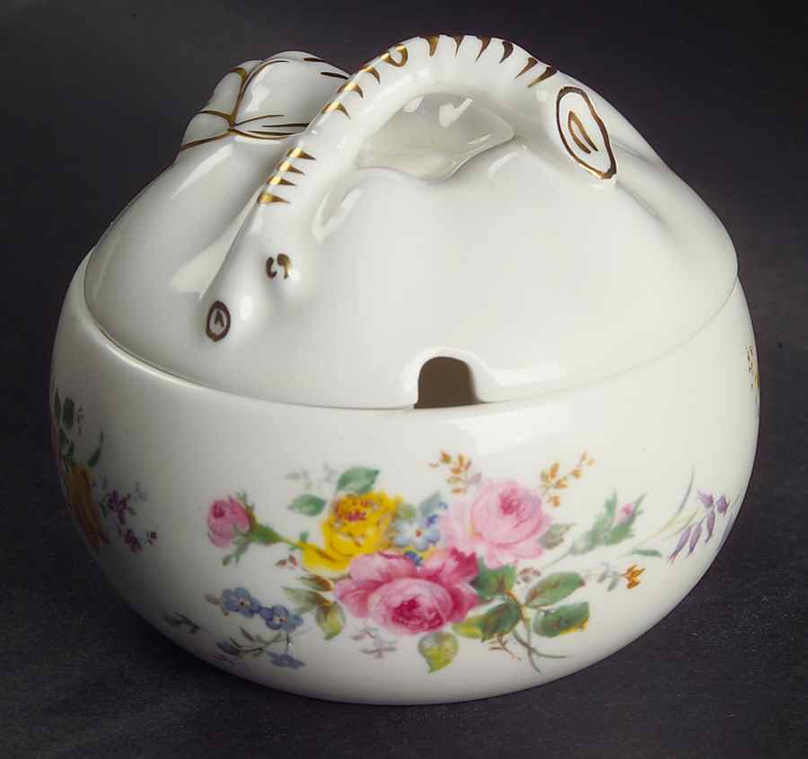 Arcadia (New, Smooth, Brown Green Backstamp) Jam/Jelly & Lid by Royal Doulton-1