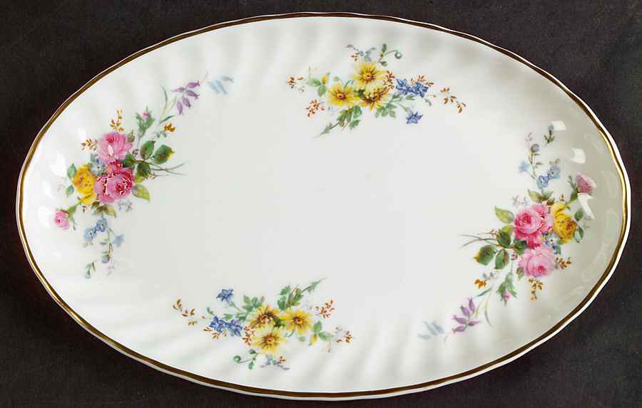 Arcadia (New, Smooth, Brown Green Backstamp) Relish by Royal Doulton-1