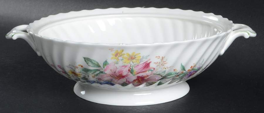 Arcadia (New, Smooth, Brown Green Backstamp) Round Vegetable No Lid by Royal Doulton-1