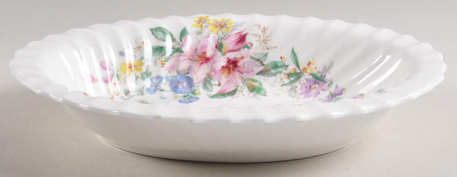 Arcadia (Older, Green Backstamp) 10" Oval Vegetable Bowl by Royal Doulton-1