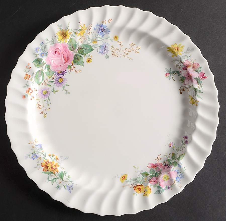 Arcadia (Older, Green Backstamp) 13" Chop Plate (Round Platter) by Royal Doulton-1