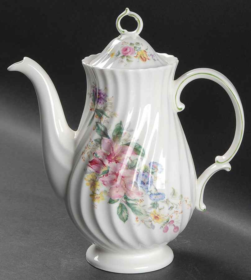 Arcadia (Older, Green Backstamp) Coffee Pot & Lid by Royal Doulton-1