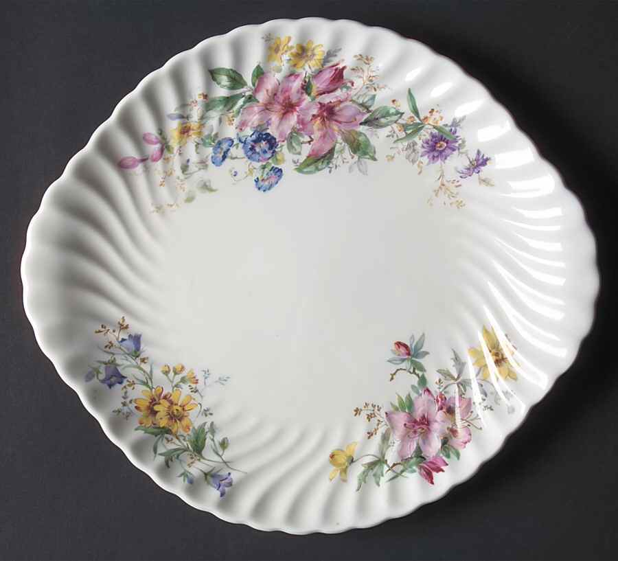 Arcadia (Older, Green Backstamp) Handled Cake Plate by Royal Doulton-1