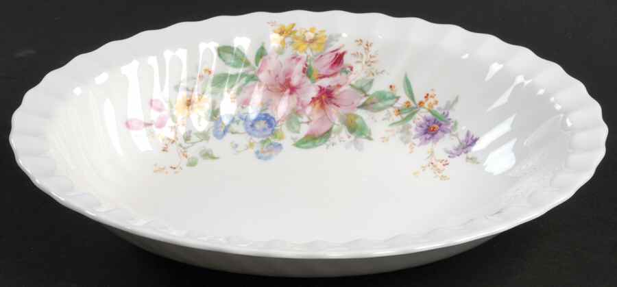 Arcadia (Older, Green Backstamp) 10" Oval Vegetable Bowl by Royal Doulton-1