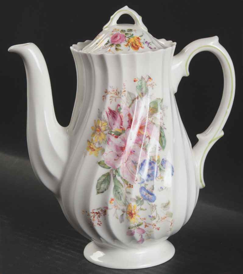 Arcadia (Older, Green Backstamp) Small Coffee Pot & Lid by Royal Doulton-1