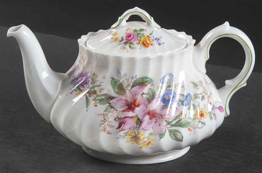 Arcadia (Older, Green Backstamp) Teapot & Lid by Royal Doulton-1