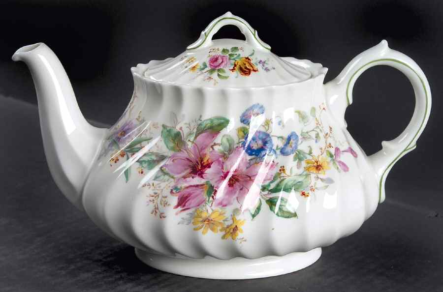 Arcadia (Older, Green Backstamp) Small Teapot & Lid by Royal Doulton-1