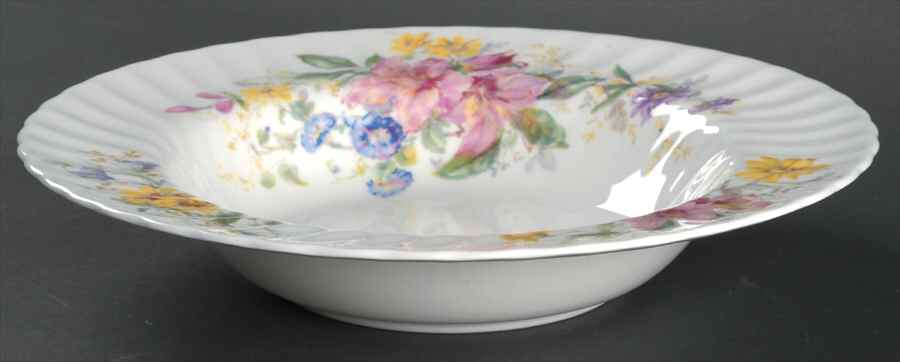 Arcadia (Older, Green Backstamp) Large Rim Soup Bowl by Royal Doulton-1