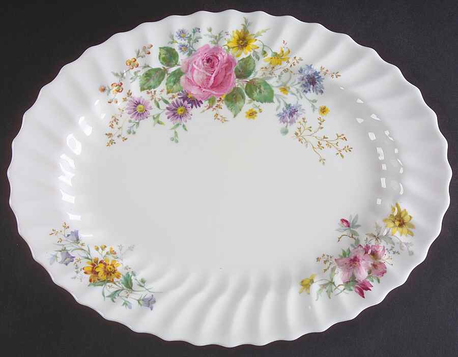 Arcadia (Older, Green Backstamp) 13" Oval Serving Platter by Royal Doulton-1