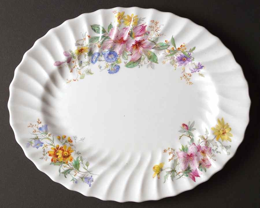 Arcadia (Older, Green Backstamp) 11" Oval Serving Platter by Royal Doulton-1