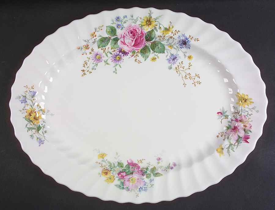 Arcadia (Older, Green Backstamp) 16" Oval Serving Platter by Royal Doulton-1