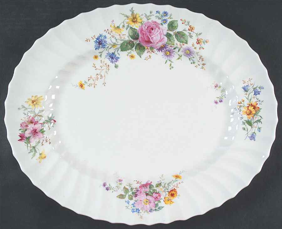 Arcadia (Older, Green Backstamp) 17" Oval Serving Platter by Royal Doulton-1